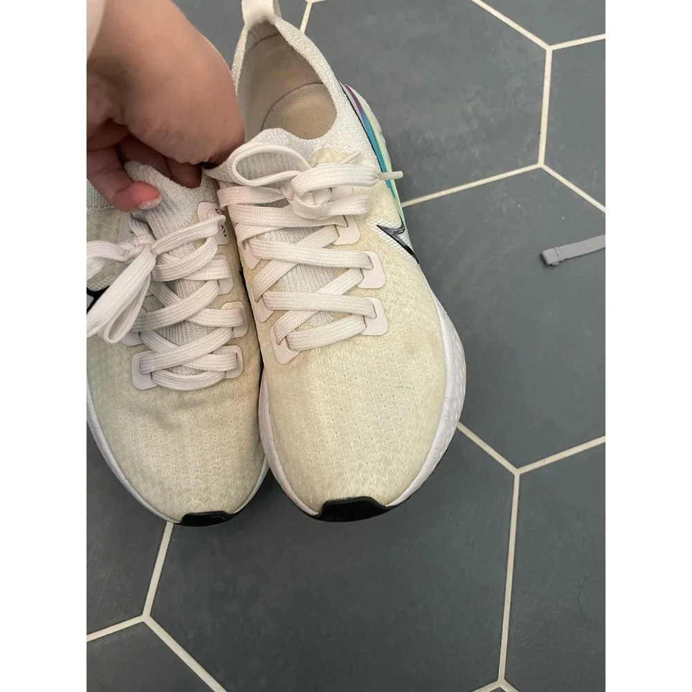 Nike React Infinity Run Flyknit Sail White Gradient CD4372-102 Womens‎ 7.5